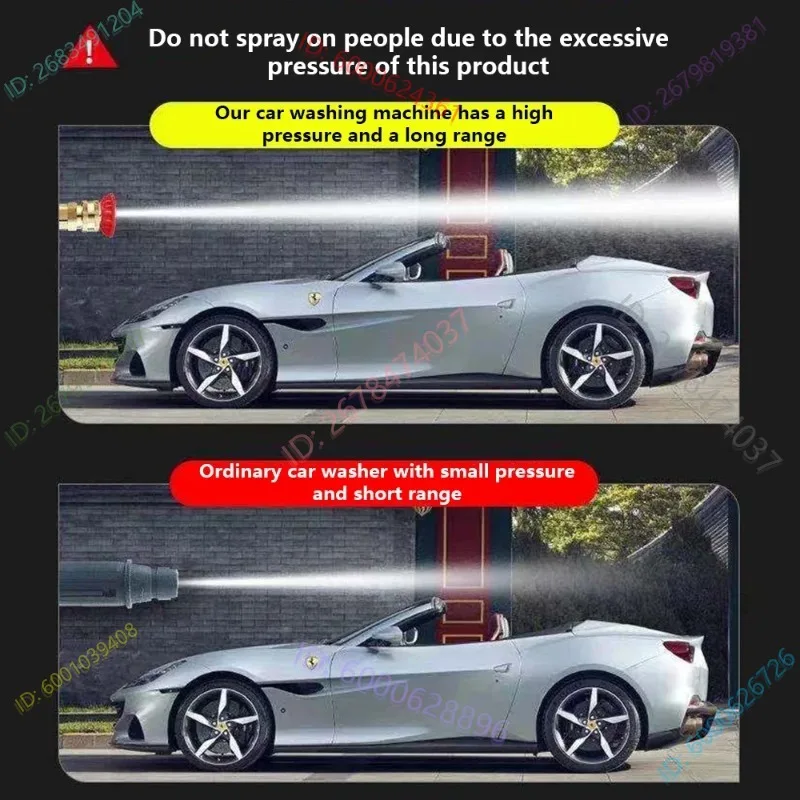 ماكينة غسيل السيارات ذات الضغط العالي من Wireles-s بقدرة 30000 مللي أمبير في الساعة ماكينة غسيل المياه G-un مع Li-ion B-at-tery ذاتية التحضير للغسيل