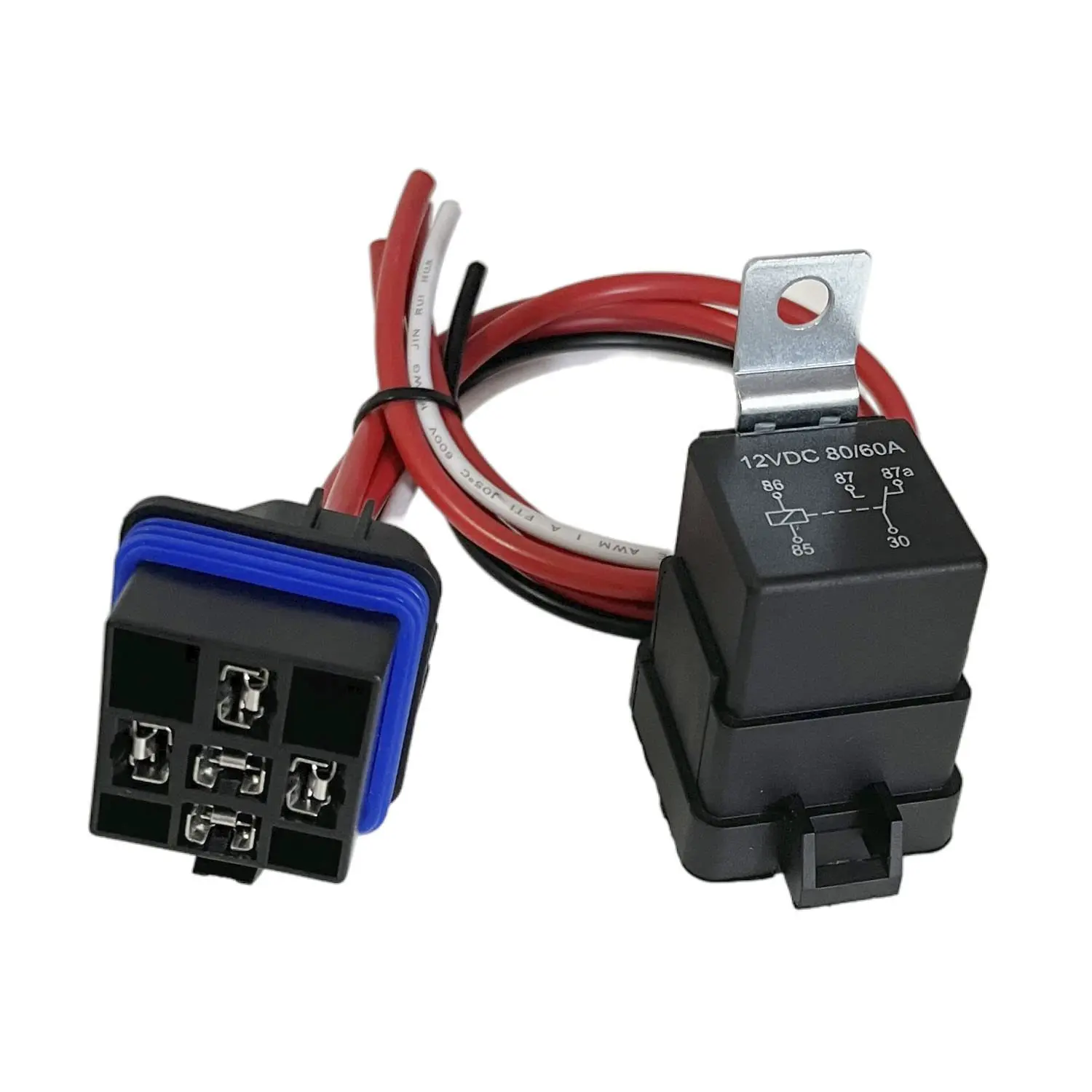 80A/60A 50A/30A 12V Waterproof Automotive Relay With Socket 5-Pin Relay Switch For Marine Automotive Fan Multi-purpose Relay kit