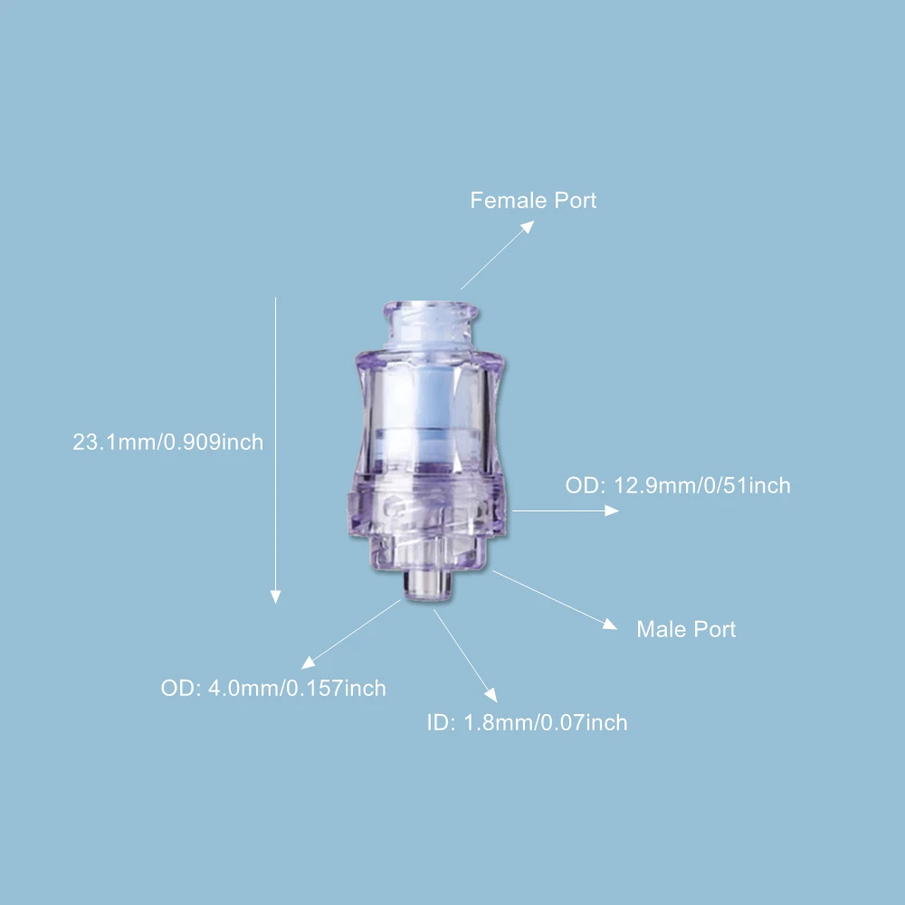 10PCS Disposable Needle Free Injection System Needleless T-type Connector Needle Free Connector