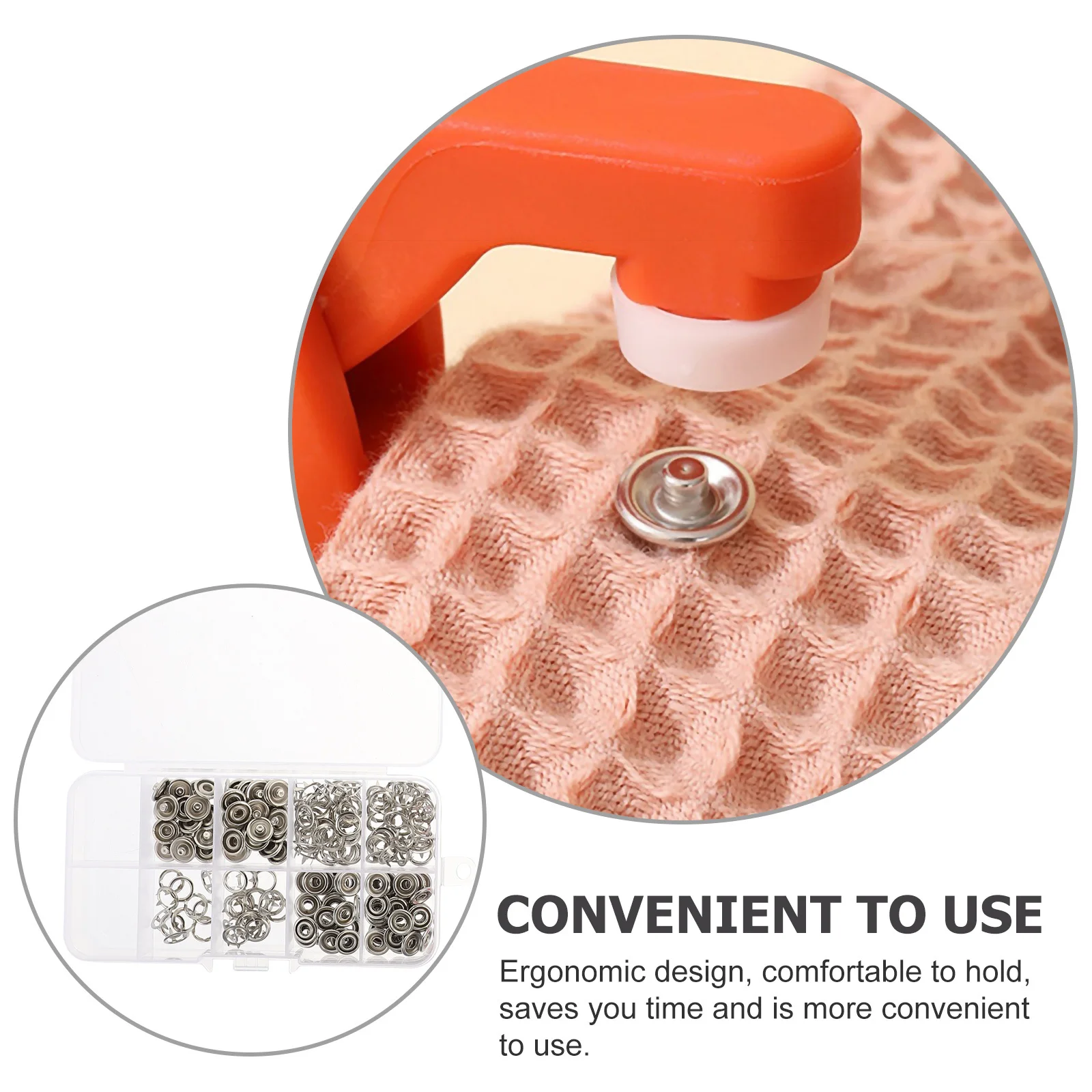 

1Set Snap Button Fastener Pliers Press Tool Open-Ring Snaps No-Sew Button Studs Kit for Clothing Jeans Bags Crafting