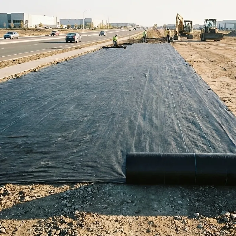 Black Grass Proof Fabric, Durable Heavy-duty Weed Barrier Fabric, Breathable, Water Permeable, Sun Resistant, UV Resistant