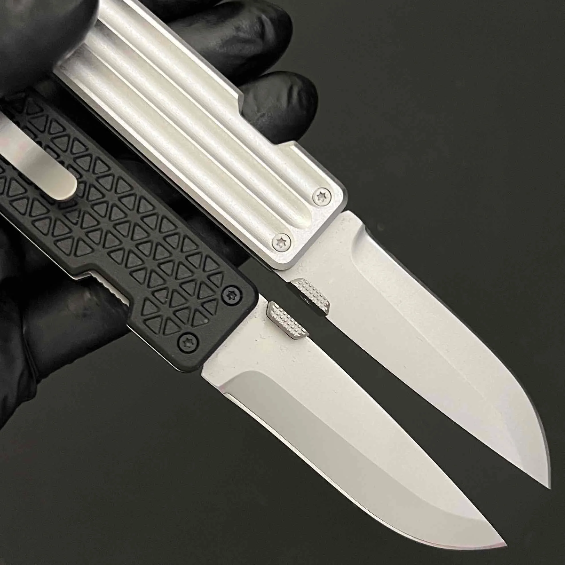 شفرة فولاذية 7CR17 مقاس 7 بوصات، مقبض ألومنيوم، سكين جيب تكتيكي قابل للطي، سكين صغير EDC للتخييم في الهواء الطلق، سكين أدوات #5