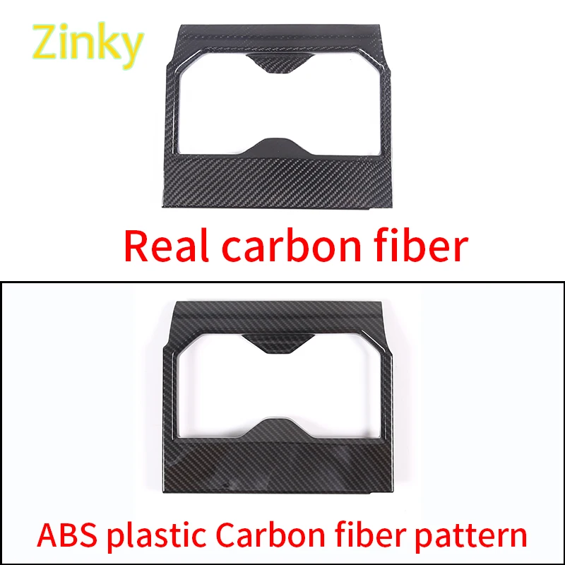 

Carbon Fiber Inner Front Water Cup Holder Trim Cover Cup Holder Cover Frame Trim Fit for Toyota Tundra/Sequoia 2022+