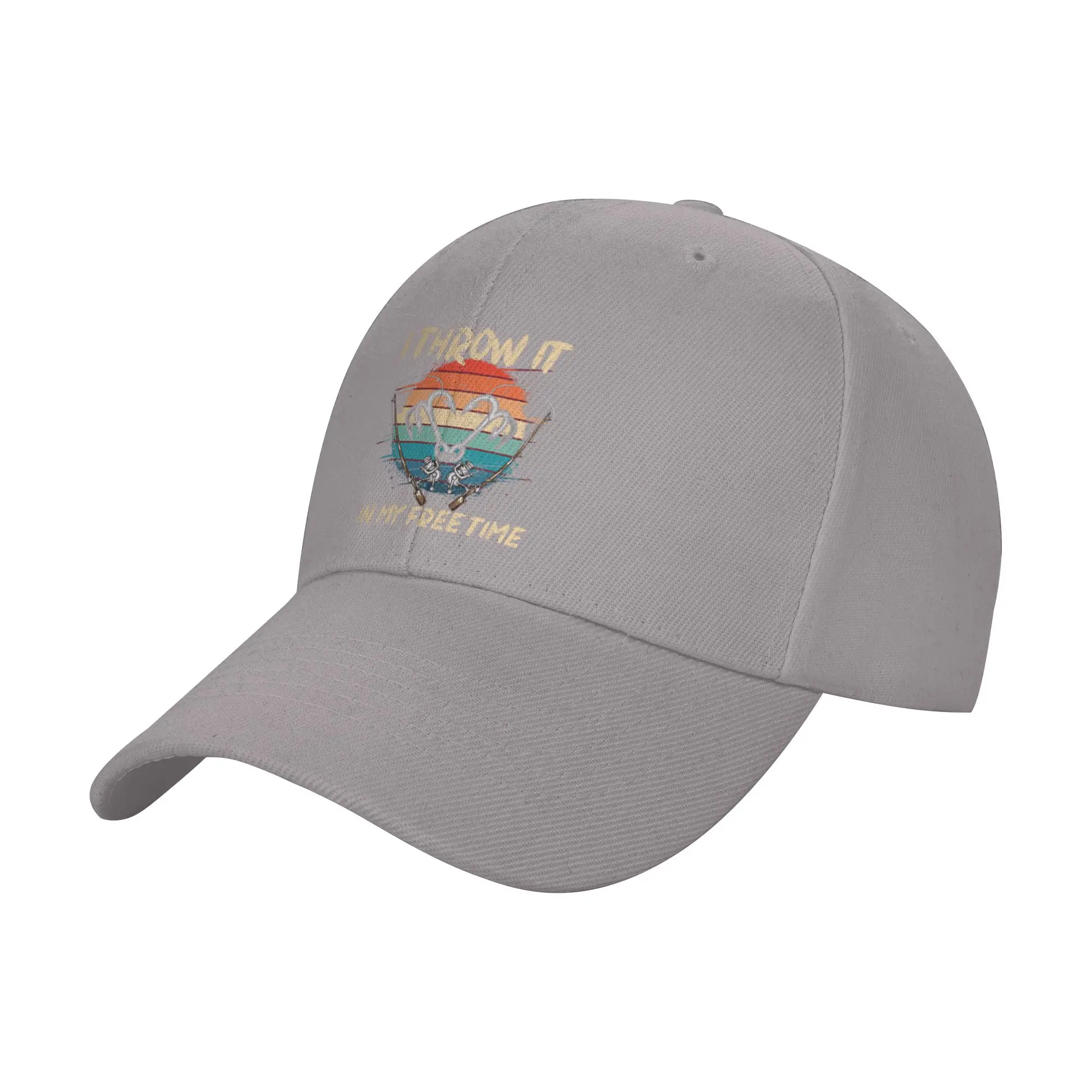 i throw it in my free time Fishing Trendy Baseball Cap Weekend Getaway Adjustable Size Casual Hat