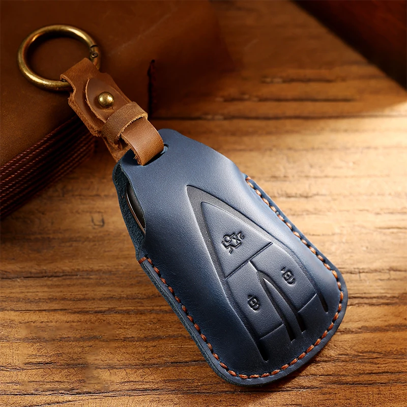 

New Leather Car Key Case Cover Keychain Shell For Changan UNIT UNIK CS35PLUS CS55 PLUS CS75 PLUS Oshan X7 X5 Auto Accessories