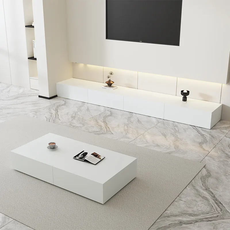 European Beige Tv Cabinet Decoration Drawers Apartments Living Room Tv Cabinet Luxury White Mueble De Tv Furniture For Home