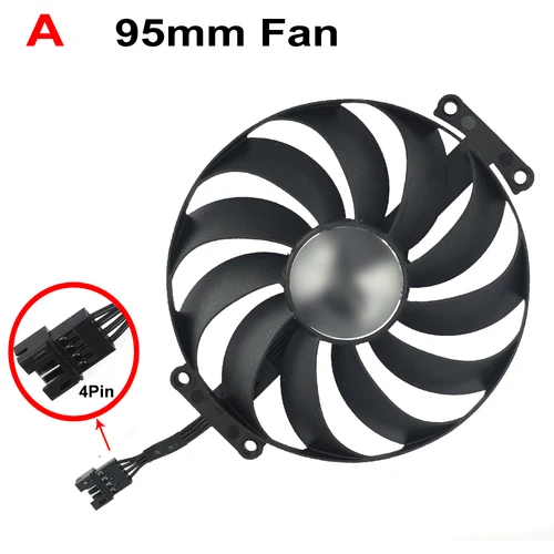 Imagen 2 del producto Ventilador enfriador de tarjeta de vídeo CF1010U12S de 95MM para ASUS ROG STRIX RTX 3070 3080 3090 3060Ti 3080Ti 3090Ti GAMING RX6700XT RX6800 ventilador GPU