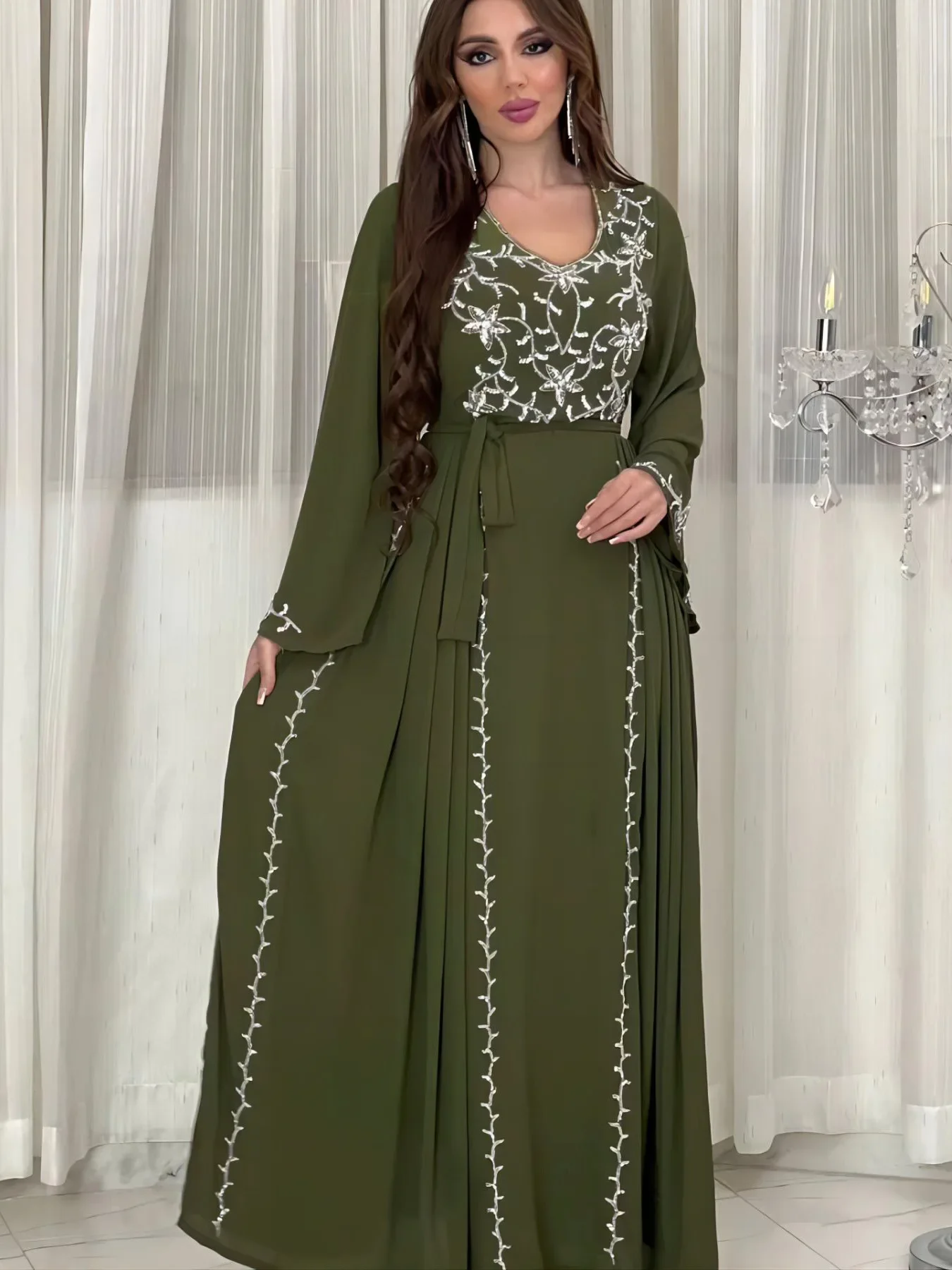 Dubai Embroidery Abayas for Women Eid Djellaba Marocain Kaftan Turkish Arabic Robe Ramadan Islam Jalabiya Muslim Dress Caftan