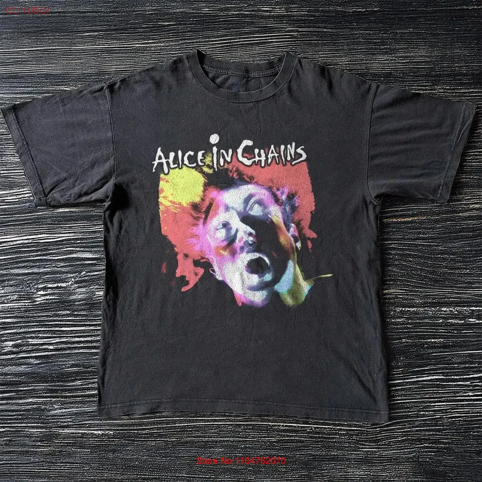 Alice In Chains FACELIFT Tour Black Cotton T shirt long or short sleeves vintage Washed graphic Comfortable Soft Stretched