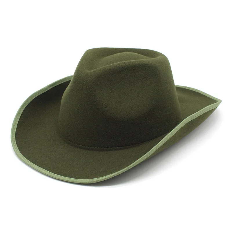 

European And American Style Foreign Trade Western Cowboy Hat Knight S Cap Men S And Women S Soft Woolen Hat