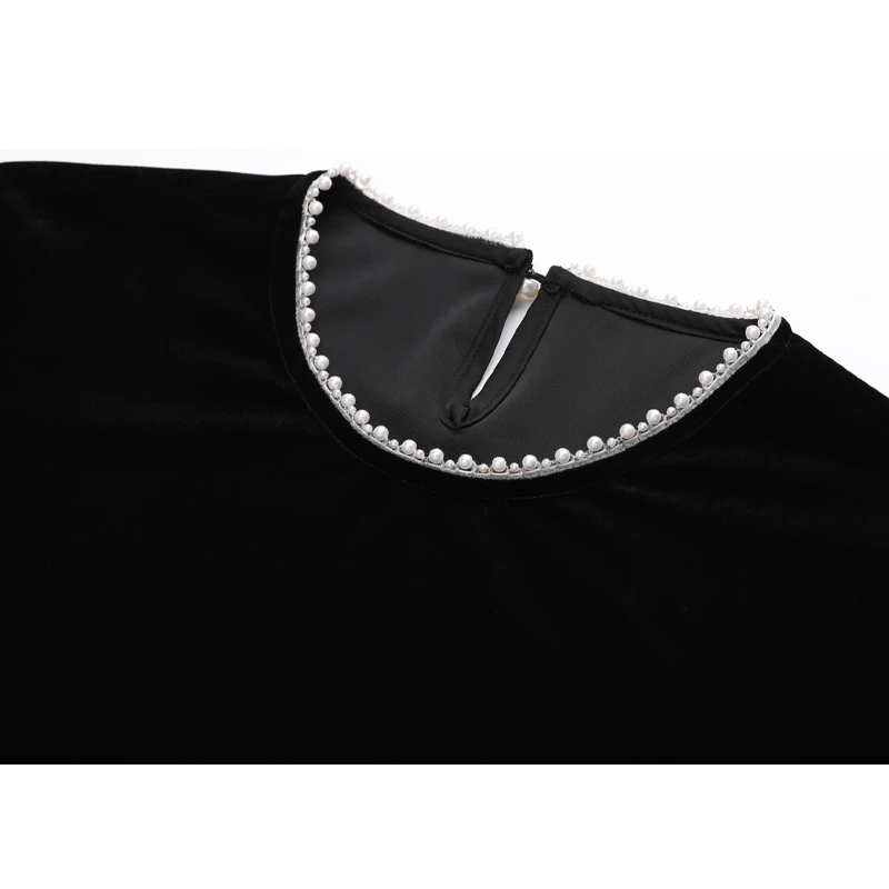 Natural Mulberry Silk Velvet Ladies' Suit Elegant and Noble Charm Luxurious Women's Clothing Set Consisting of T-shirt and Skirt