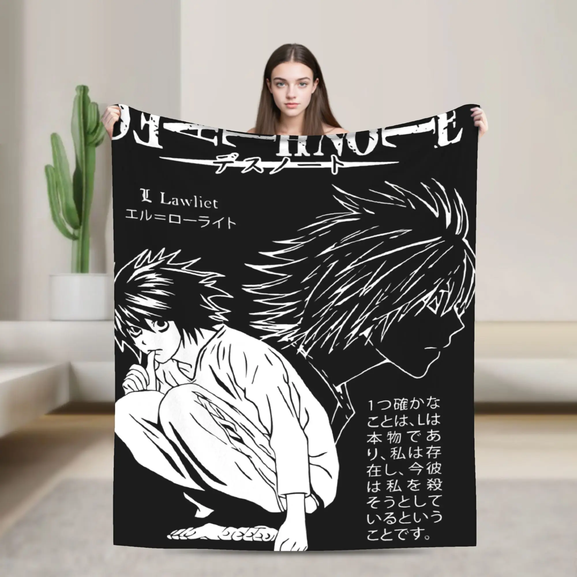 Lawlet Death Note Anime Decke warme weiche Überwurfdecke