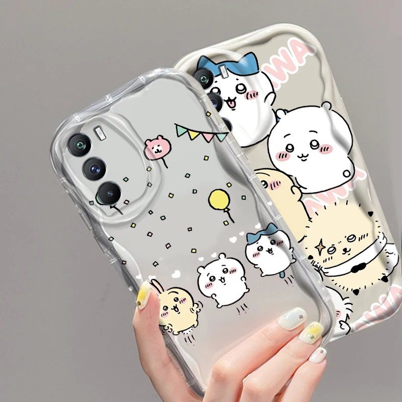 Usagi Chiikawa Hachiware Cute For Xiaomi Mi 14 12 12T 11 Lite Poco M6 X6 X5 X4 X3 M3 F4 Pro GT NFC 5G Wave Oil Funda Phone Case