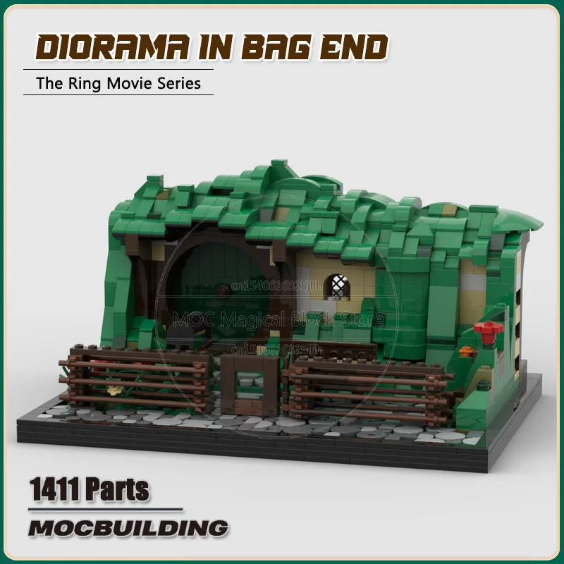 

The Rings Movie Bag End MOC Building Blocks Diorama Architecture Model Toys DIY Assembly Technology Bricks Display Xmas Gifts