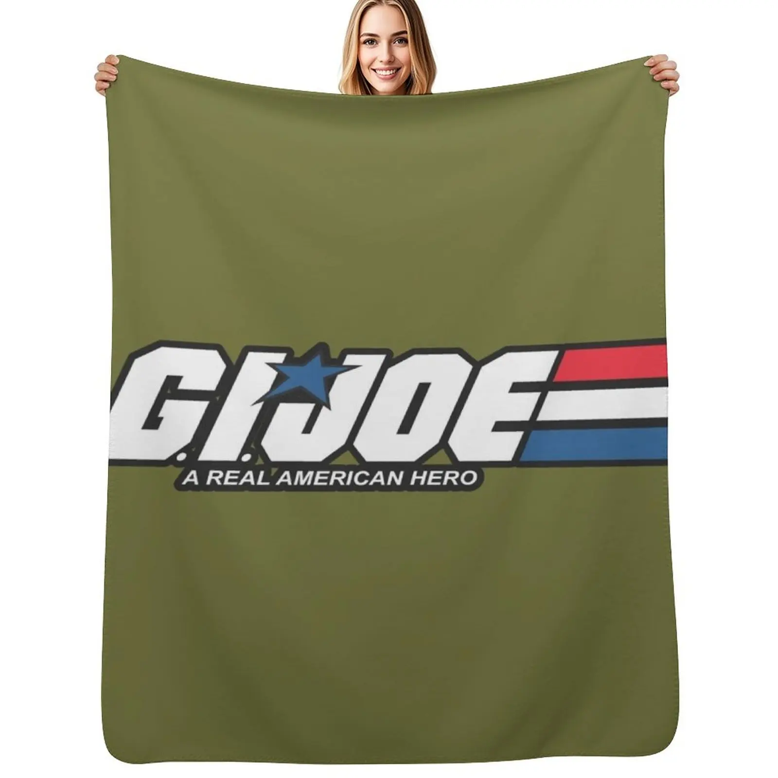 

GiJoe Logo Throw Blanket Large Loose bed plaid Soft Beds Blankets