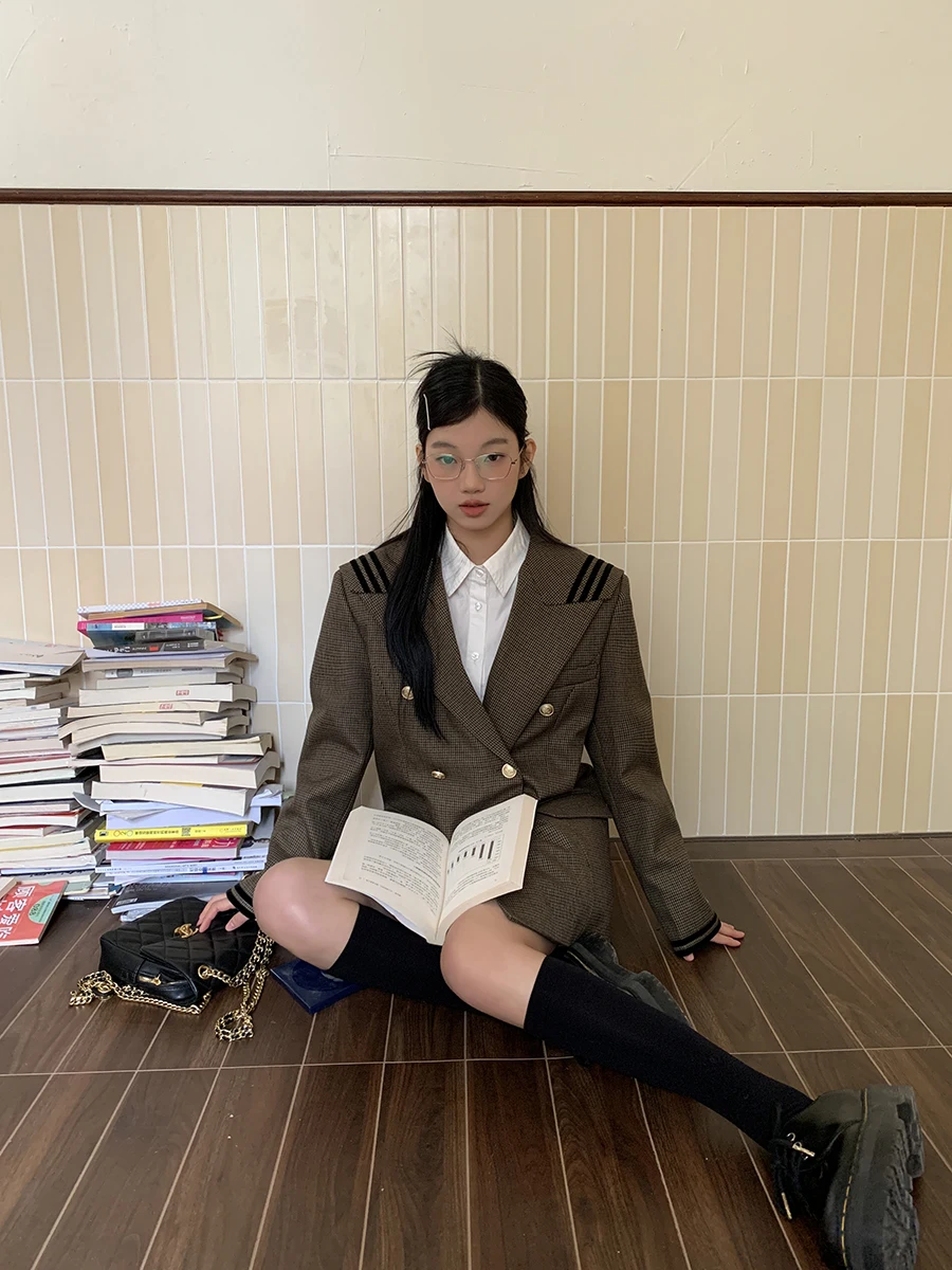 

G Sle Woolen Coat Women's Winter 2025 New High-End Korean Cotton-Padded Suit Jaet Straight Cut Simple Design Long Sve