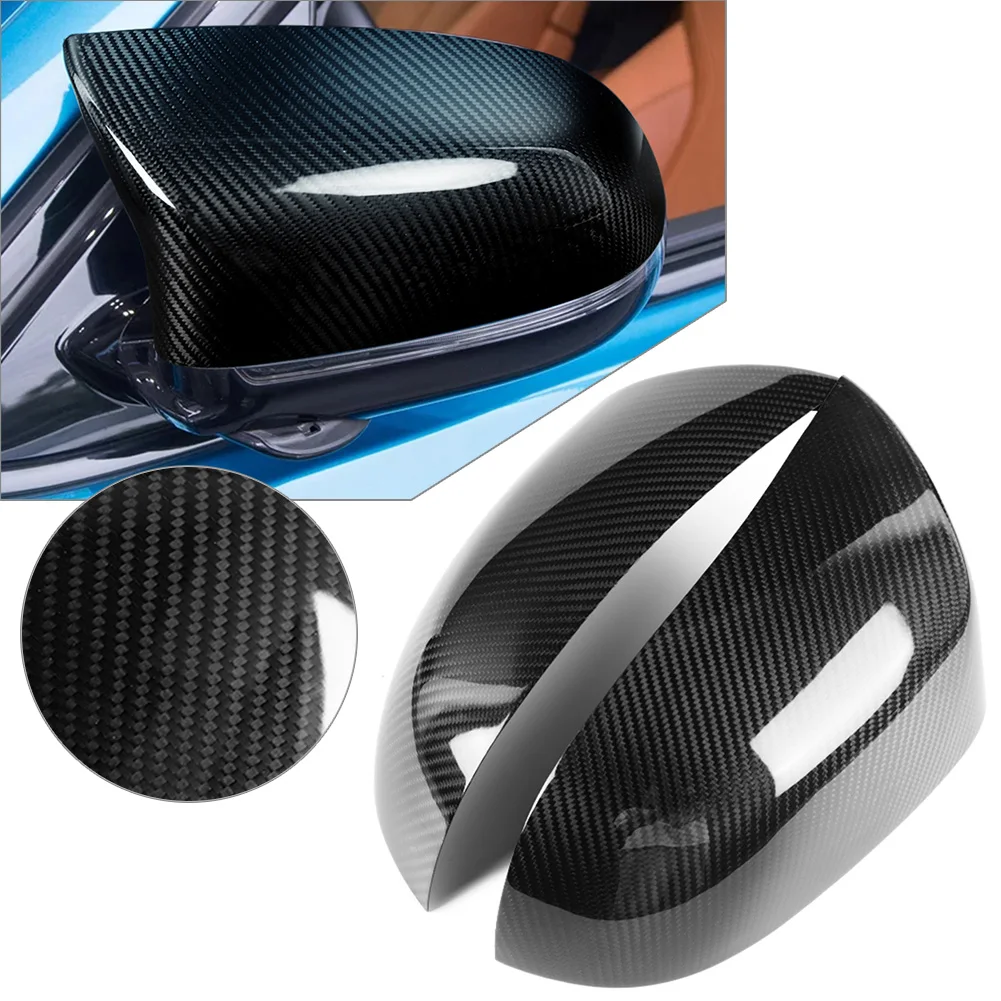 Car Carbon Fiber Side Mirror Cover Rearview Mirrors Housing 1Pair For BMW F85 F86 X5M X6M 2015 2016 2017 2018