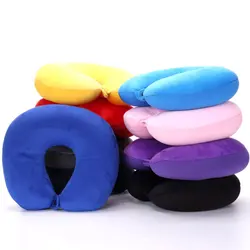 Almohada de viaje en forma de U para el cuello del coche, de partículas de cojín suave para avión microcuentas, textiles para el hogar y exteriores, Stock