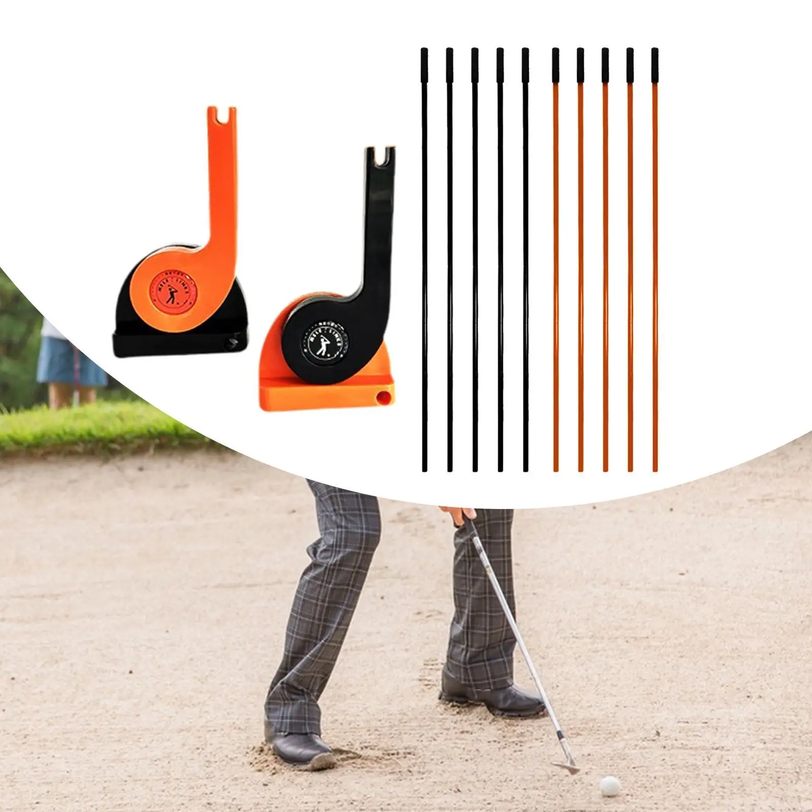 

2x Golf Swing Trainer Equipment Accessories Posture Corrector Swing Training Aid for Chipping Driving Enthusiast Golfer Indoor