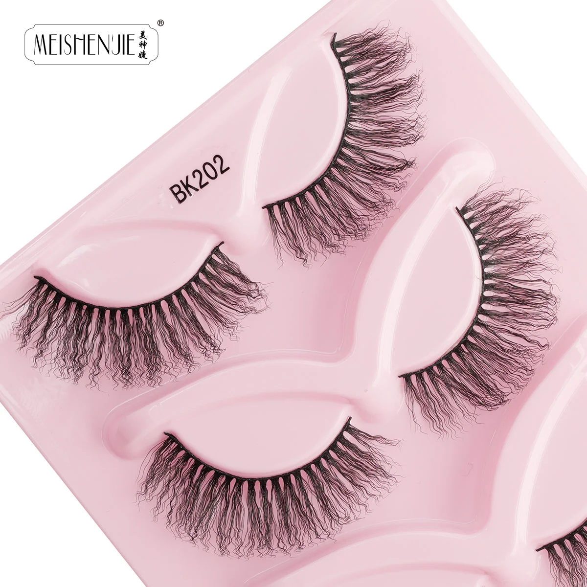 3/5 Paare lockige Wimpern 3d Faux Nerz Wimpern flauschige weiche natürliche lange falsche Wimpern lockige Wimpern Großhandel wieder verwendbare Wimpern