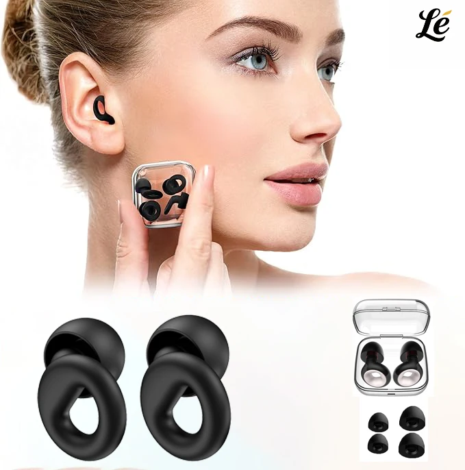 

Super Comfortable Reusable Noise Cancelling Earplugs For Sleep Deep Focus Travel&Noise Sensitive population Hearing Protection