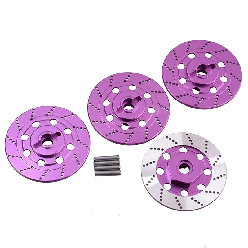 4PCS Metal Brake Disc Wheel Rim Box Hex Adapter 12Mm For Tamiya TT01 TT02 HPI HSP 1/10 Sakura D4  On-Road Racing RC Car Parts