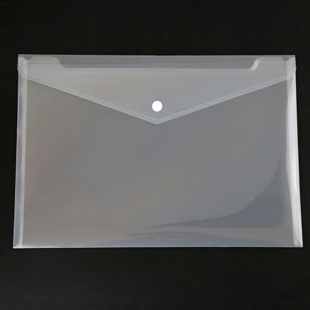 

24pcs A4 Polypropylene Document Folder Clear Document Envelope Folder with Snap Button (Transparent)
