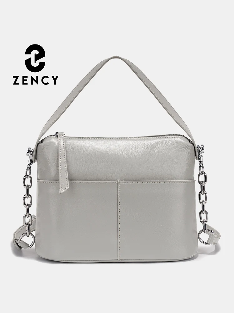 

Zency Women's Soft Cowhide Leather Shoulder Bag Lightweight Small Crossbody with Multi-functional Pockets Fashion Handbag for Co