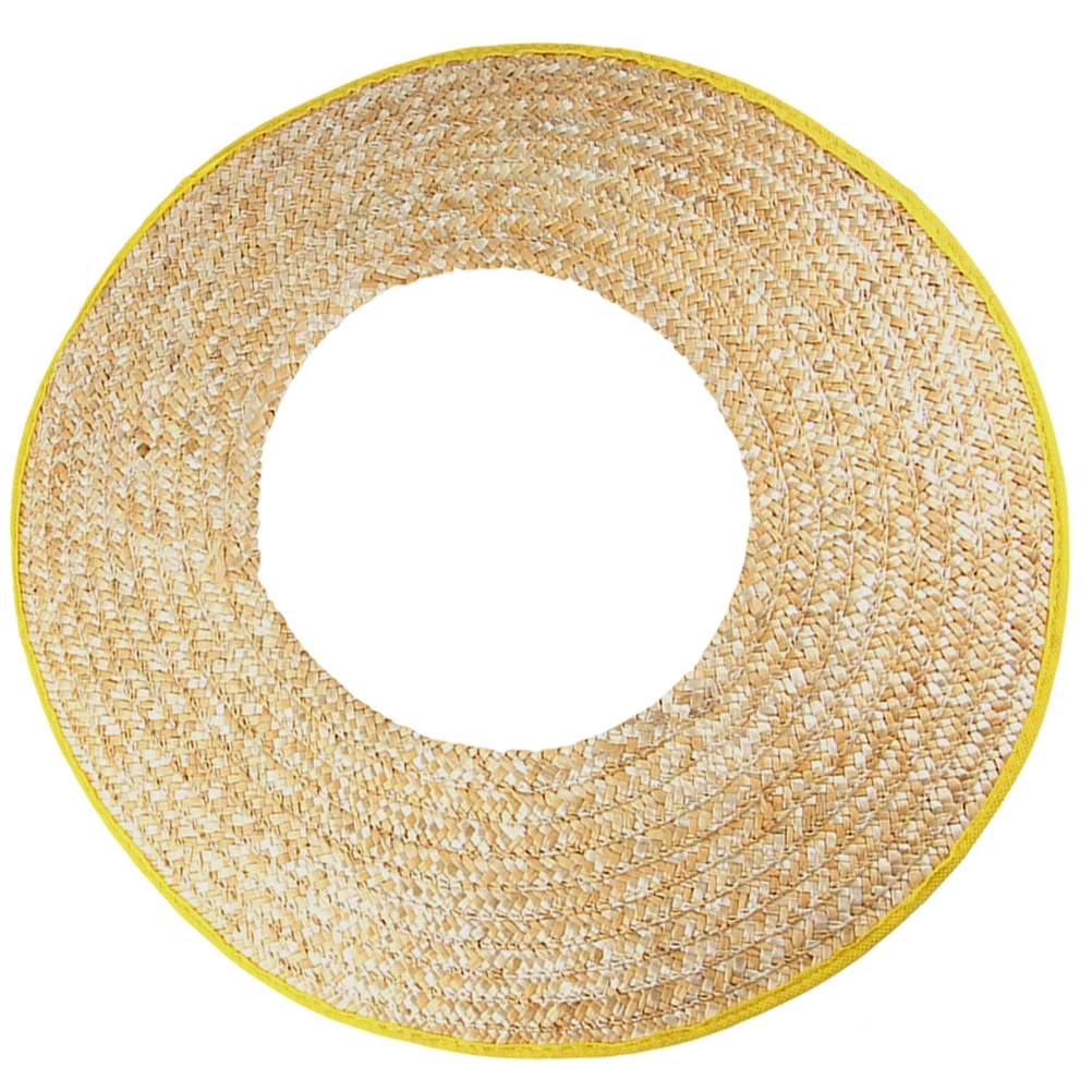 

1 PCS Hard Hat Sun Shade Visor Diameter 52cm Straw Cover Breathable Neck Protection Outdoor Construction Workers