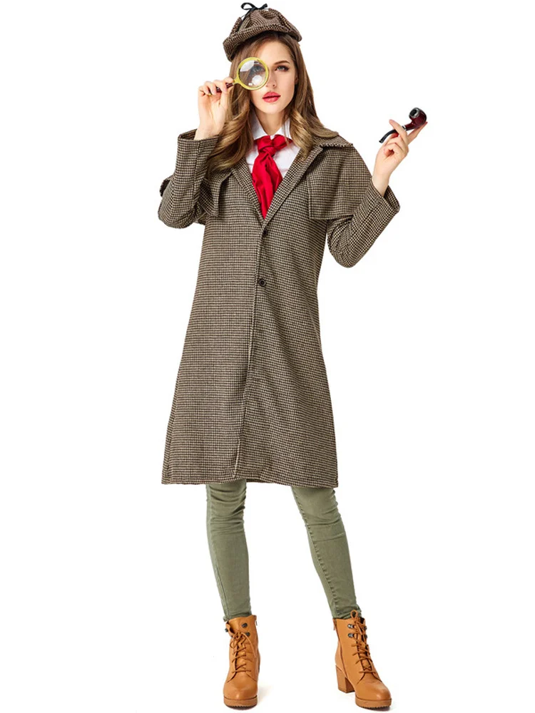Holmes Sherlock Role-playing Children's Adult Halloween Costume Women Kids Ethnic Stage Costume Traditional Chinese Clothing view 3