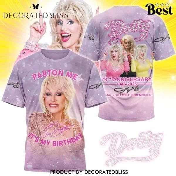 New Dolly Parton T‑Shirt Unisex Double‑Sided Portrait  Short‑Sleeve Top Country‑Music Fan Casual Streetwear Tee Family Matching
