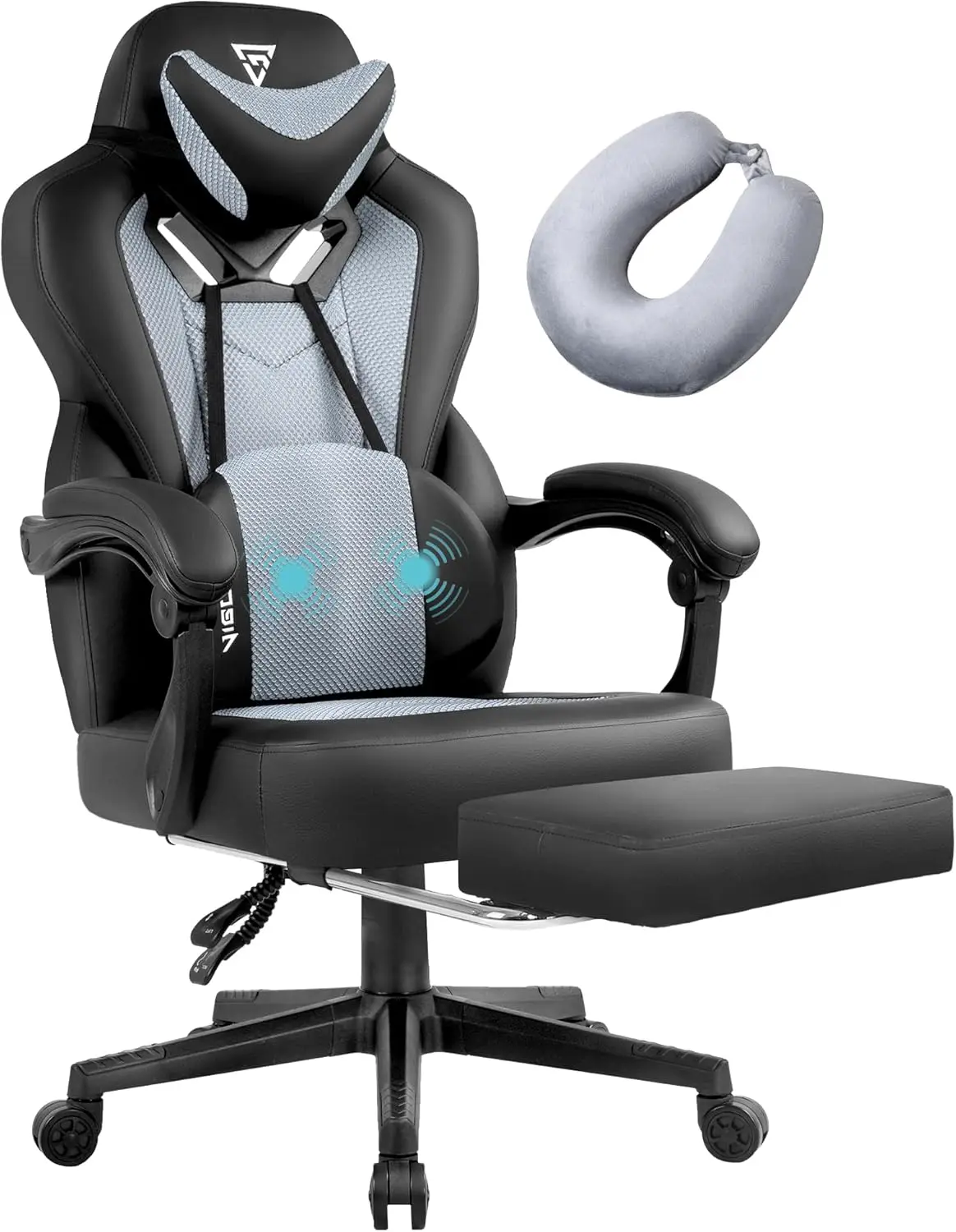 

Gaming Chair PRO, Ergonomic Gaming Chairs for Adults Heavy People, Massage Reclining Office Desk Computer Chair with Footrest