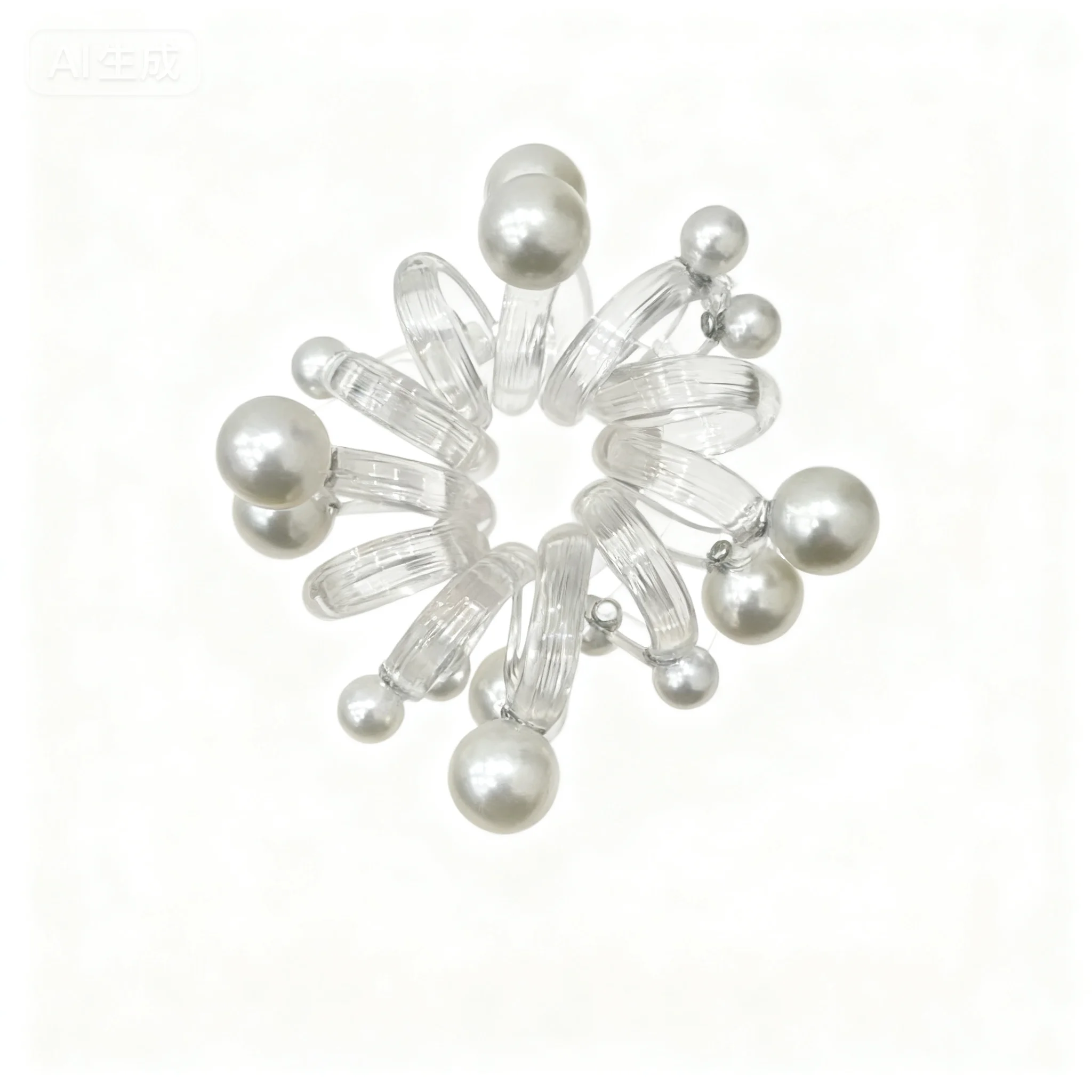 Pearl Transparent High Elasticity Hair Tie Non-Damaging Hair Rope Sweet Cool Spicy Girl Hair Rope Hair Accessory