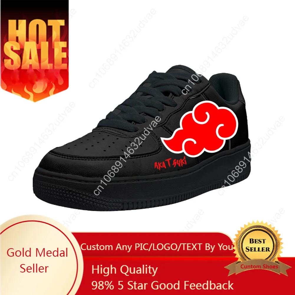 

Akatsuki Casual Shoes Platform Sneakers Mens Womens Teenager Flats Sneaker Custom Made Shoe 3D Graffiti Kateboarding Footwear