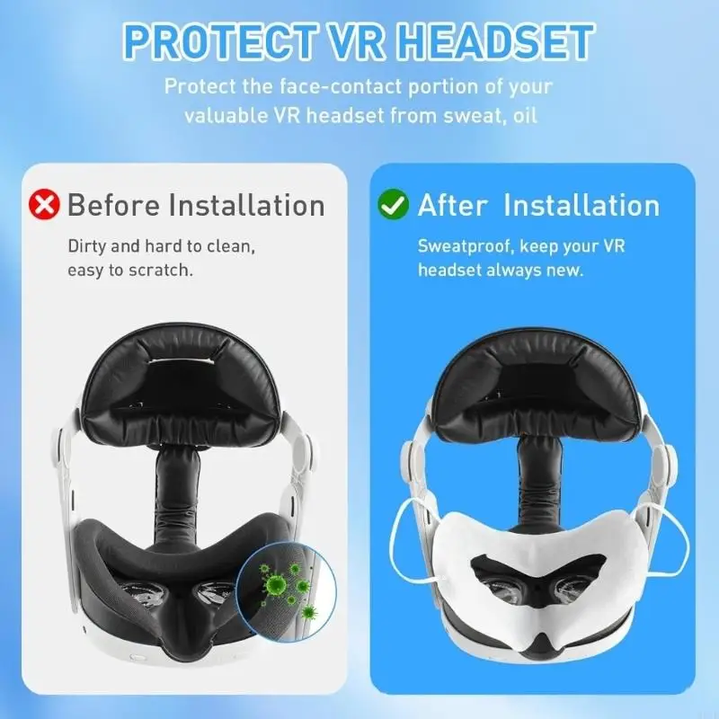 Disposable Face Cover 100Pcs Nonwoven Fabric For Immersive Technology Units Such As Pico4 And Other Recognized preferences 83CF