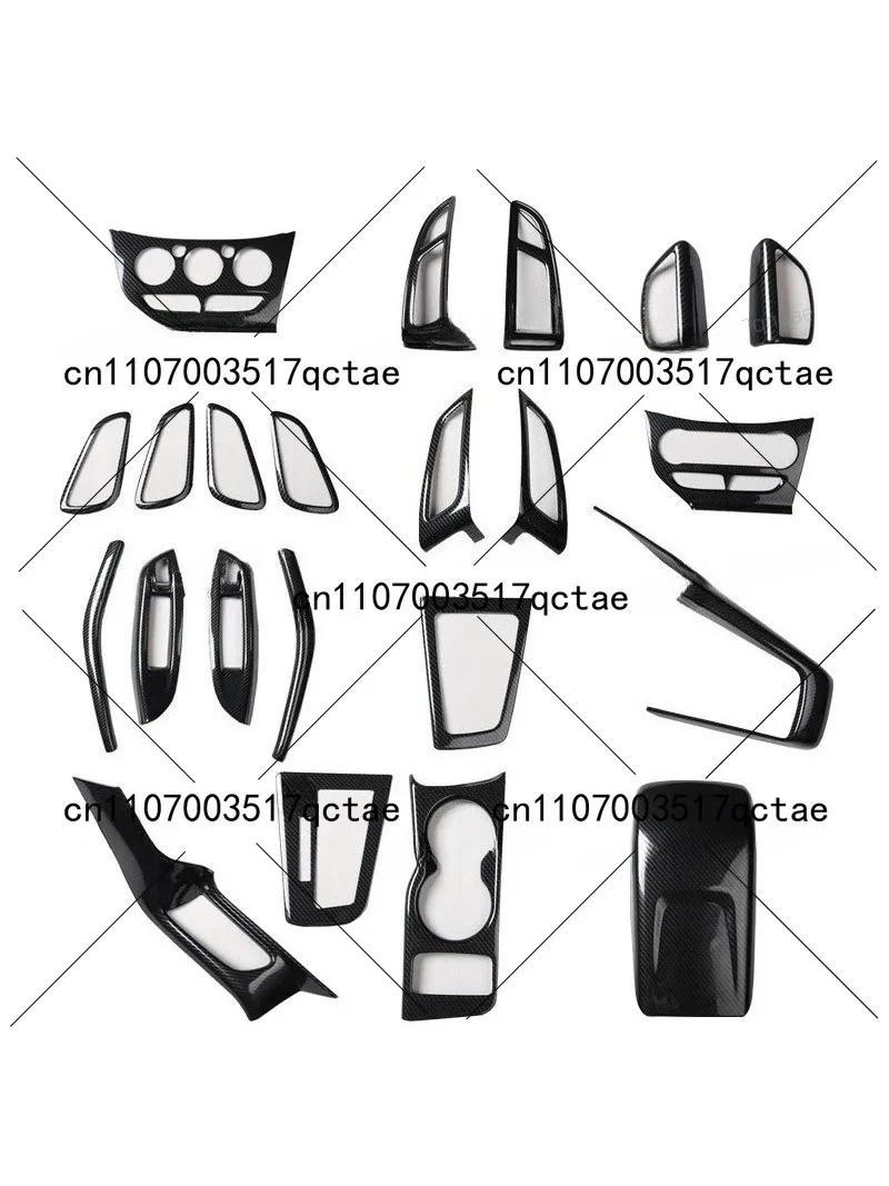 ABS Carbon Fiber Style Interior Decoration Cover Stickers for Car Center Console Door Trim