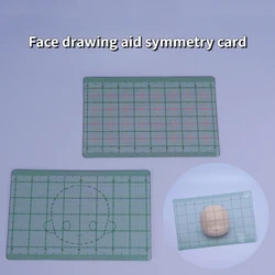 Polymer Clay Doll Face Drawing Aid Symmetry Card DIY Ceramics Models /Anime Characters Facial Draw Transparent Soft Calipers