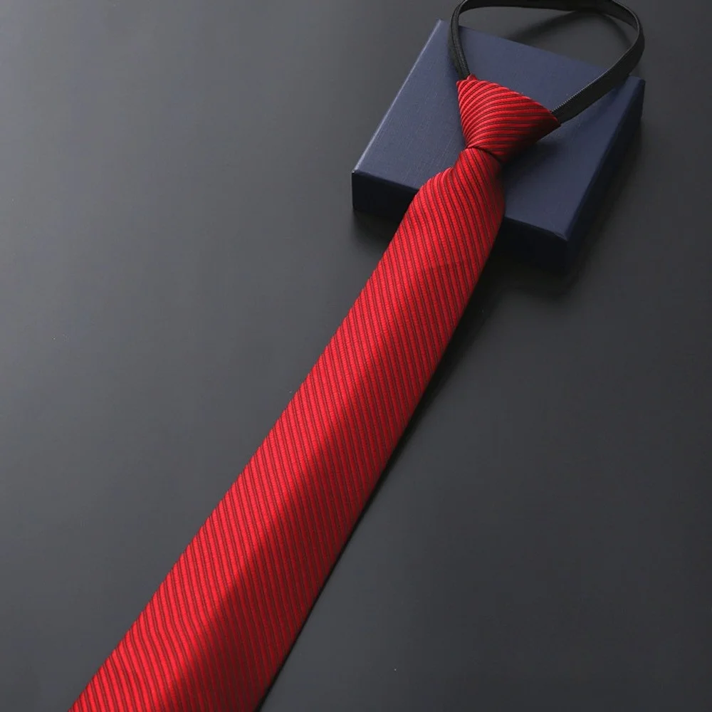 Professionelle Herren-Krawatte mit Reißverschluss, 8 cm, für Business, formelle Anlässe, Arbeit, Mode, Herren-Krawatte für Meetings, Hochzeiten, Alltag. – Detail 8