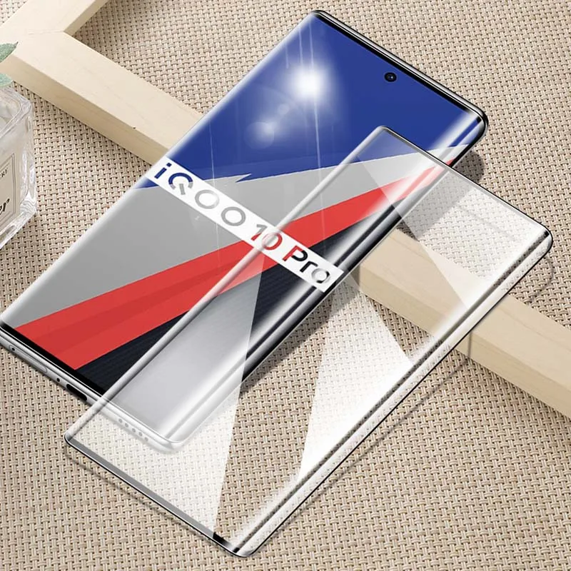 Vidrio templado curvo de 2 piezas para VIVO iQOO 10 Pro, Protector de pantalla transparente de 6,78 pulgadas, antihuellas, antiarañazos