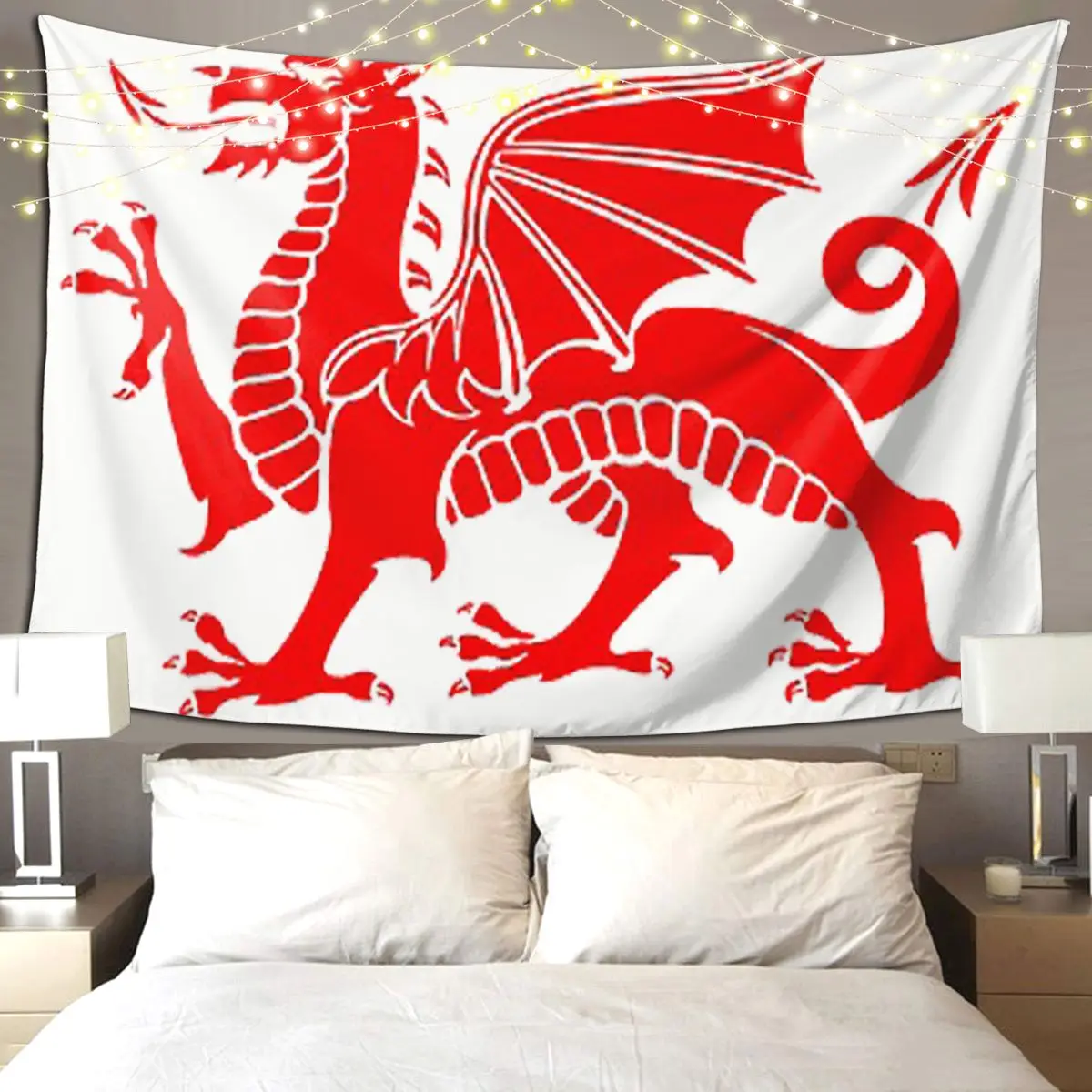 

Гобелен Wrexham Dragons, художественный настенный эстетический домашний декор, гобелены для гостиной, спальни, комнаты в общежитии