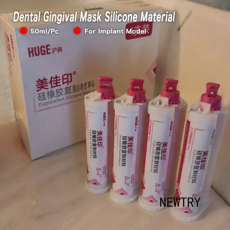 Dental Gingival Mask Silicone Material 50ml/Pc Denture Model Replication Soft & Elastic | High Precision Dental Lab Material