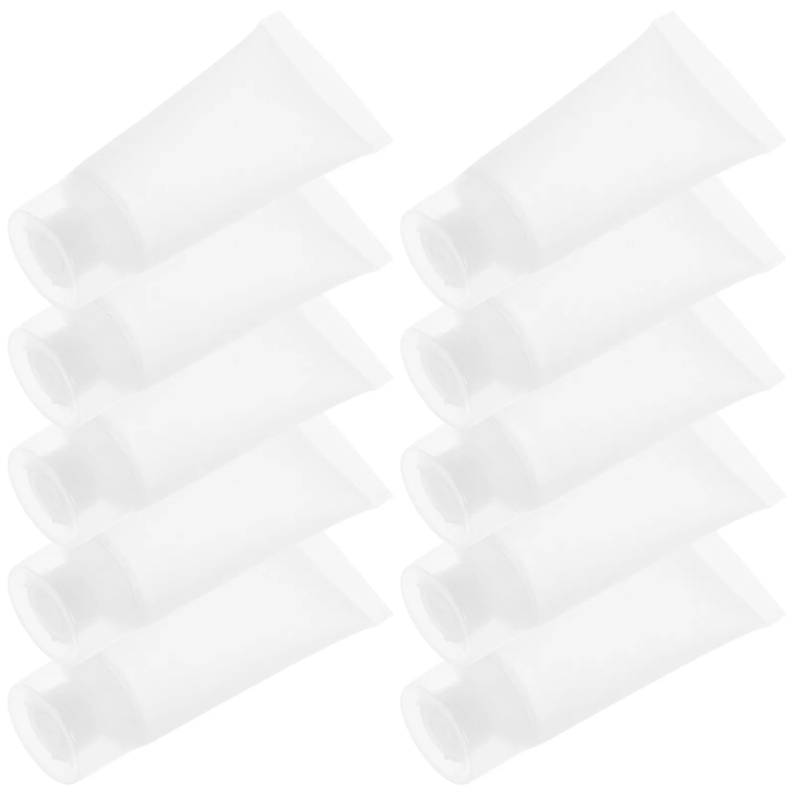 50Pcs Travel Size Refillable Squeeze Tubes for Lotion Toothpaste Shampoo Conditioner Cream Sample Portable Leakproof