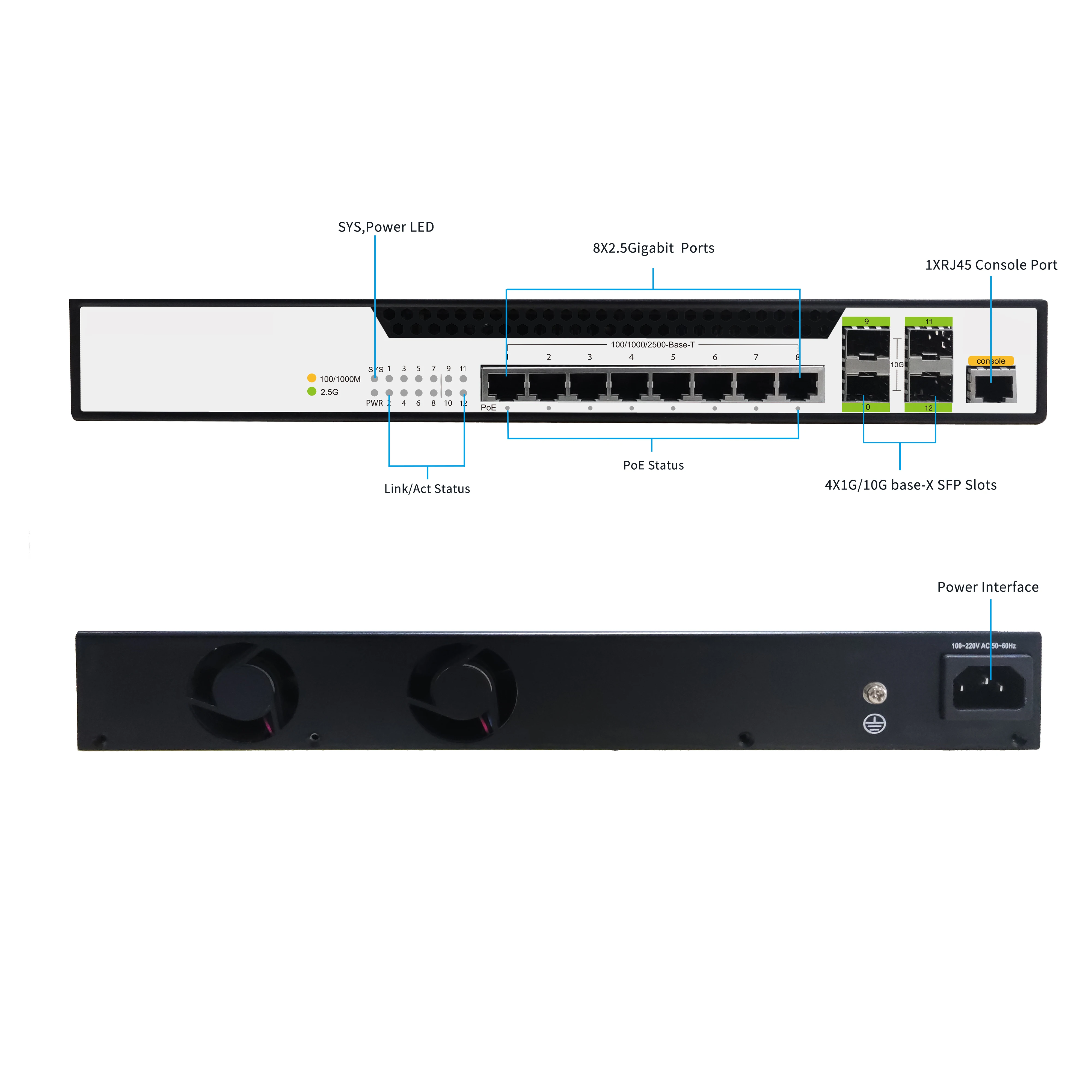 Conmutador de red de escritori - Sfp+ 10G Managed Switch 8 Port reseña y precio