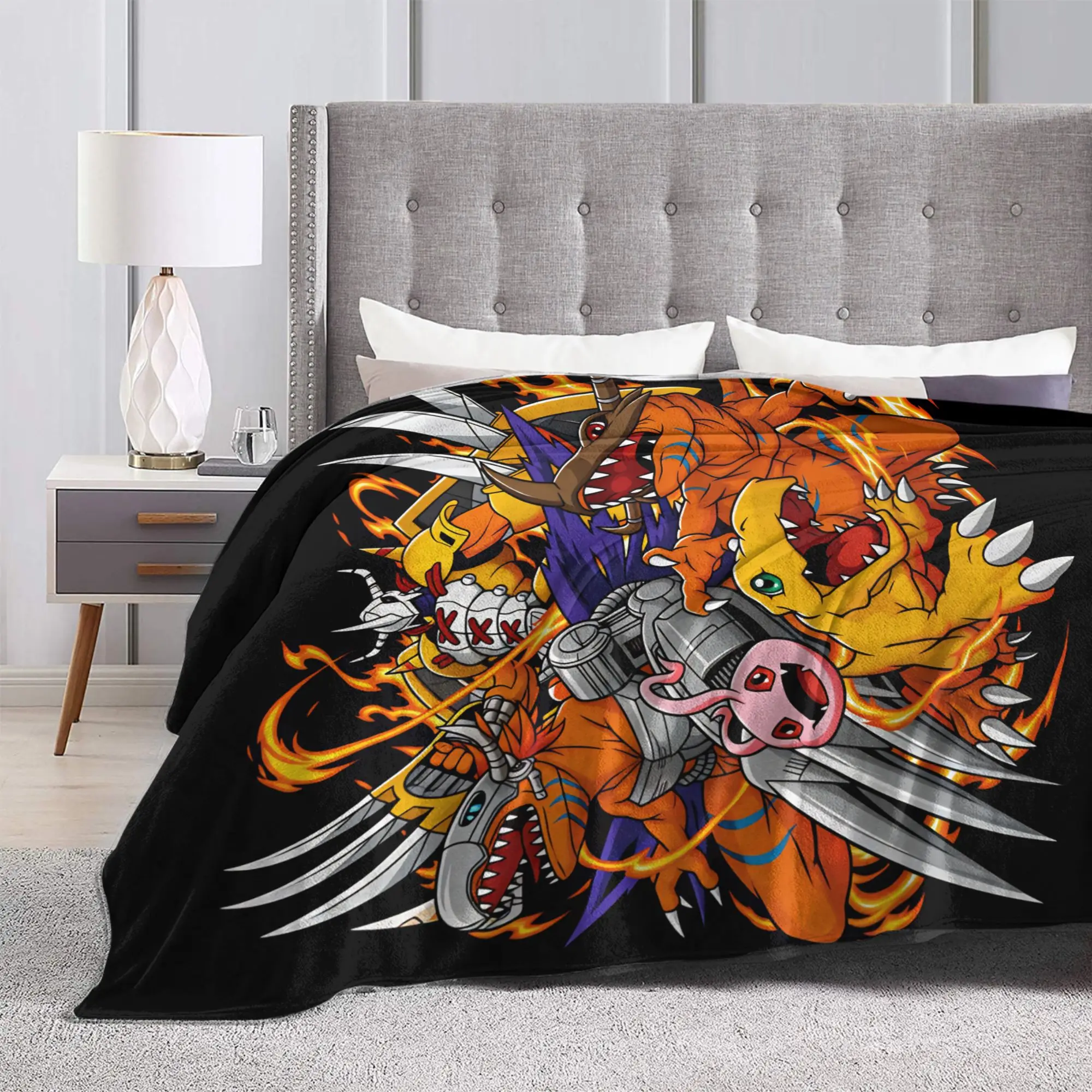 Warm Soft BlanketsChild Decorative Digimon Sora Birdramon Throw Blanket  Flannel Bedspread For Outdoor Print Sofa Bed Cover