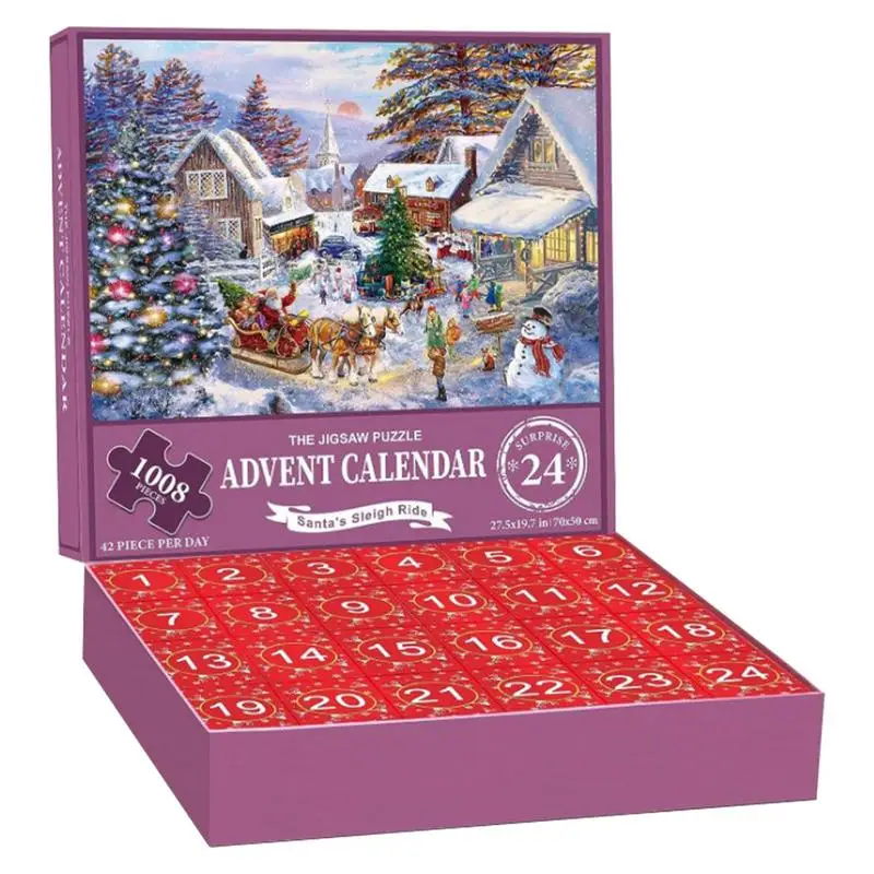 Christmas Advent Calendar Jigsaw Puzzle Holiday Puzzle Christmas Puzzle Advent Calendar Christmas Countdown Jigsaw Puzzles For