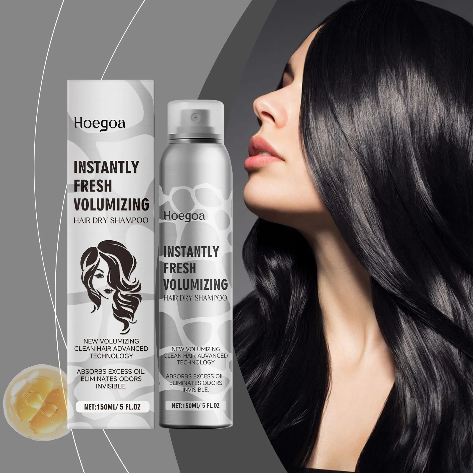 شامبو للشعر الجاف، مكثف، منعش للتحكم في الزيوت، غير مهيج، تنعيم فروة الرأس، عطر طازج، رذاذ للعناية اللامعة يدوم طويلاً #1