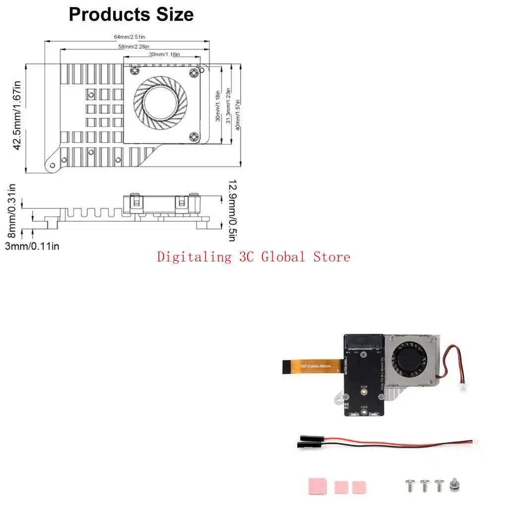 

Advanced Cooling System Heat Sink For 5 Featuring Large Heatsink LED Light for Offices Home