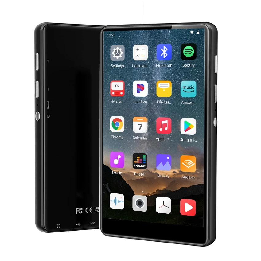 MP3-плеер 80 ГБ (64 ГБ + 16 ГБ) для Android 9,0 с Bluetooth и Wi-Fi, 4,0-дюймовый полный сенсорный экран, встроенный Spotify,Audible,Pandora MP3-плеер 80 ГБ (64 ГБ + 16 ГБ) для Android 9,0 с Bluetooth и Wi-Fi, 4,0-дюймовый полный сенсорный экран, встроенный Spotify,Audible,Pandora