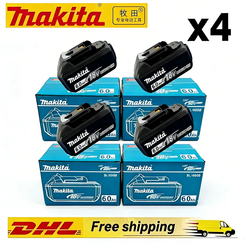 

100% genuineMakita 18V 6.0Ah battery, Makita DTW700 DHW180 DGH181 DTD173 DAS180 DDF487 DTW285 TW004G power tools battery to