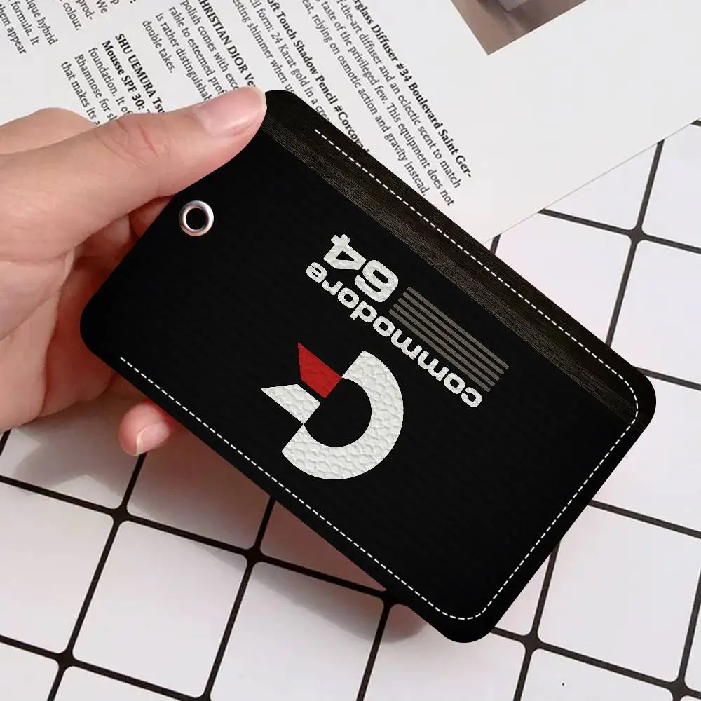 Rétro marchandise 64 1Pc étui pour carte d'accès porte-carte en cuir porte-clés porte-clés étiquettes d'accès porte-carte d'identité étui porte-clés